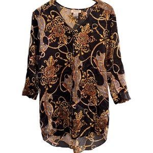 ⚫️100% silk SILX by August Silk long top/ dress